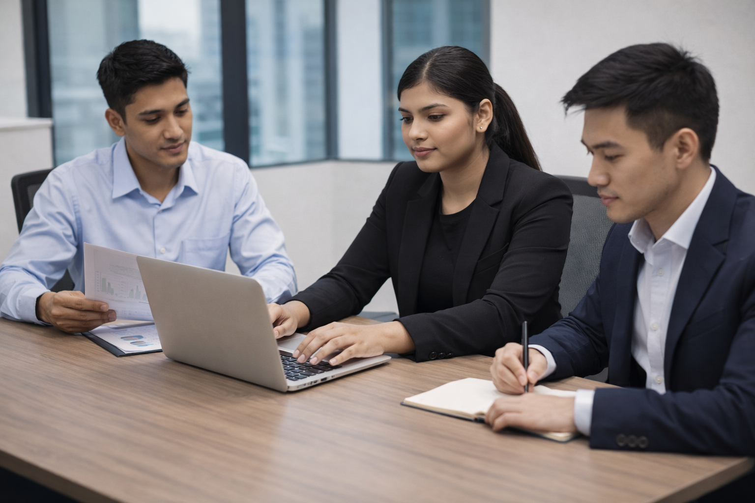 Office team working